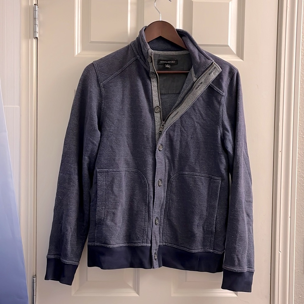 Banana Republic Men’s jacket Blue Full Zip Button